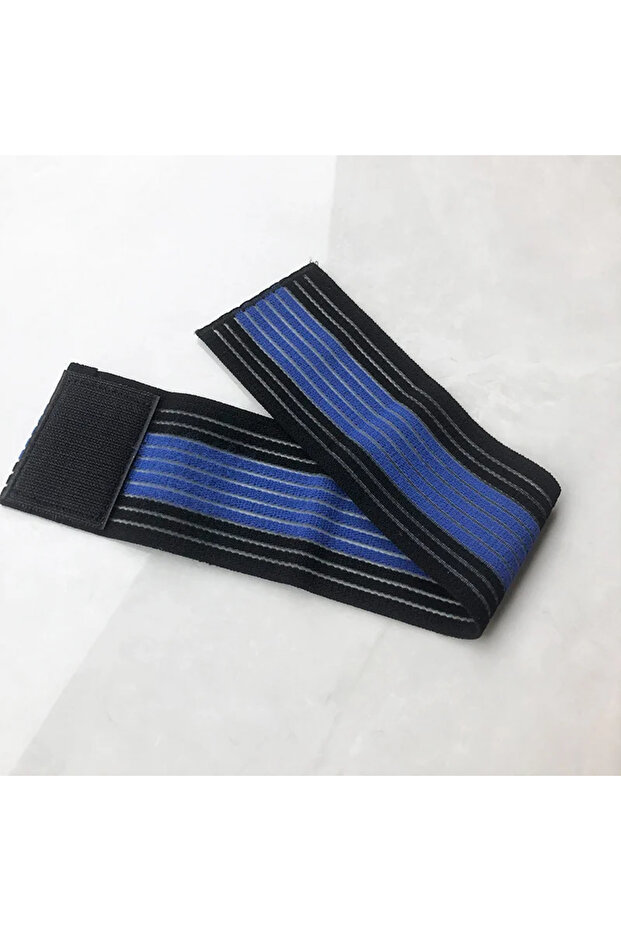 Blue Elastic Wrist Wrap Band Adjustable Hook Loop Strap Stretch Sports Wristband for Fitness Gym Yog