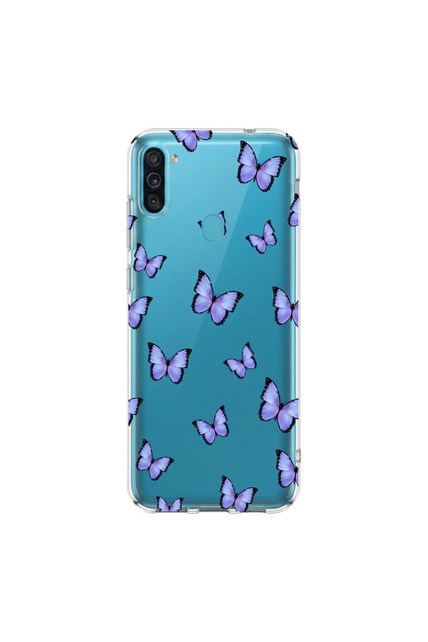 Samsung Galaxy M11 Compatible Butterfly 4 Design Transparent Case