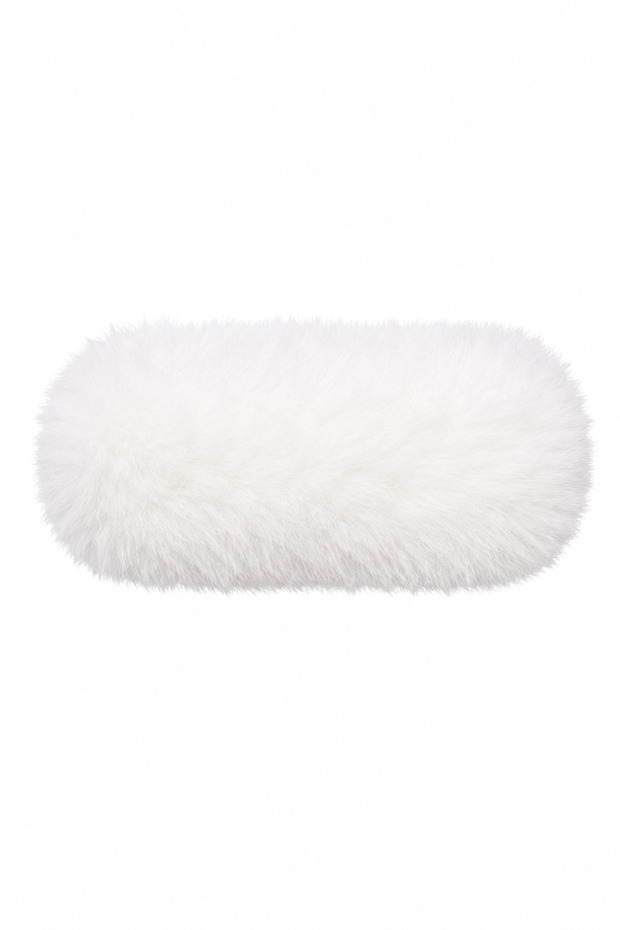 Luxury Women's Design Soft White Plush Hair Clip