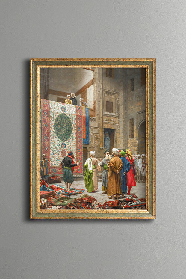 تاجر السجاد - إطار منقوش بتصميم عتيق - موديل رفيع