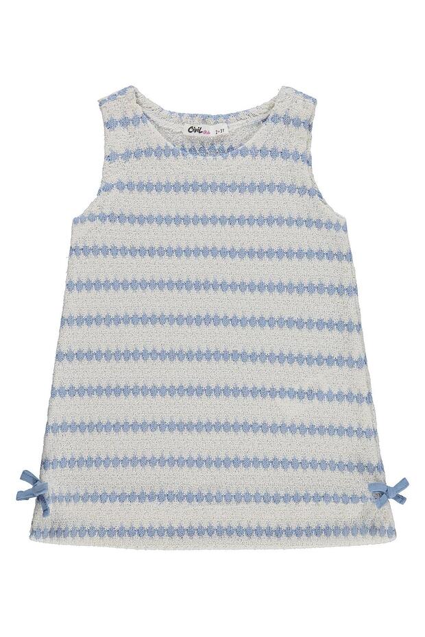 Dress with Bow for 2-5 Years Old - Blue