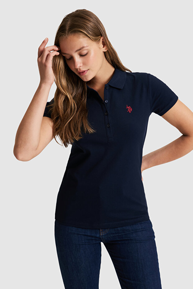 Women's Navy Blue Basic T-Shirt 50321818-Vr033