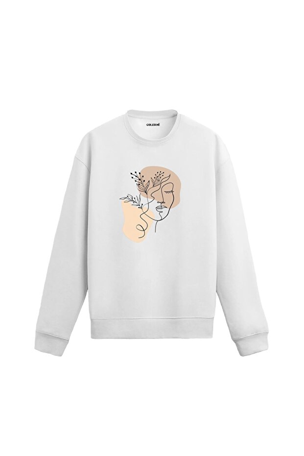 Abstract Face Design Sweatshirt