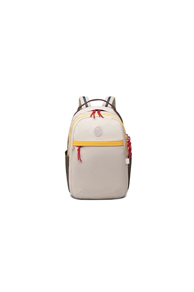 Smartbags Large Size Unisex Backpack 2022-3182 Beige Mustard Brown