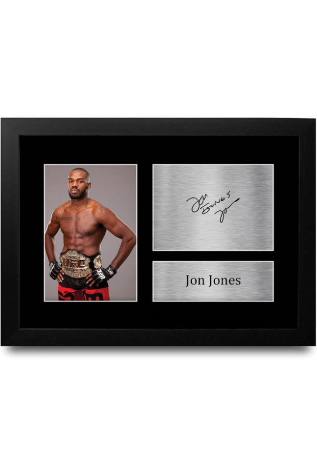 Jon Jones MMA Gifts Printed Signed Autograph Picture for UFC Memorabilia Fans - A4 Framed