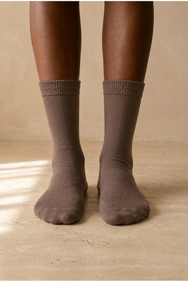 Men's Basic Socks Brown - 2