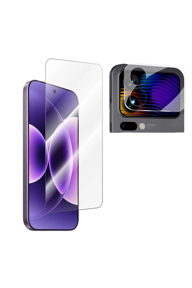 واقي شاشة زجاجي مرن نانو متوافق مع Xiaomi 17 Pro Max وواقي عدسة الكاميرا الشفاف نانو