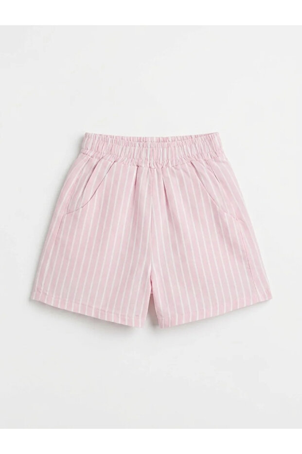 Striped 100% Cotton Woven Unisex Shorts