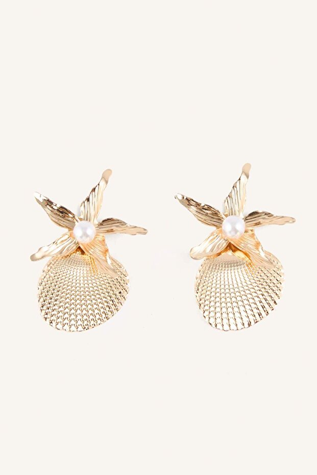 Women's Sea-Themed Yellow Earrings H7424Axns