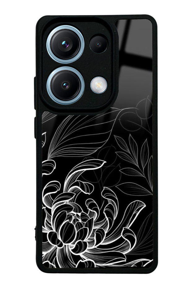 Xiaomi Redmi Note 14S Glossy Phone Case with Moonlight Leaves Design