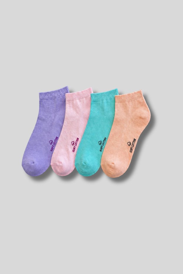 Women's 4-Pack Cotton Bootie Socks