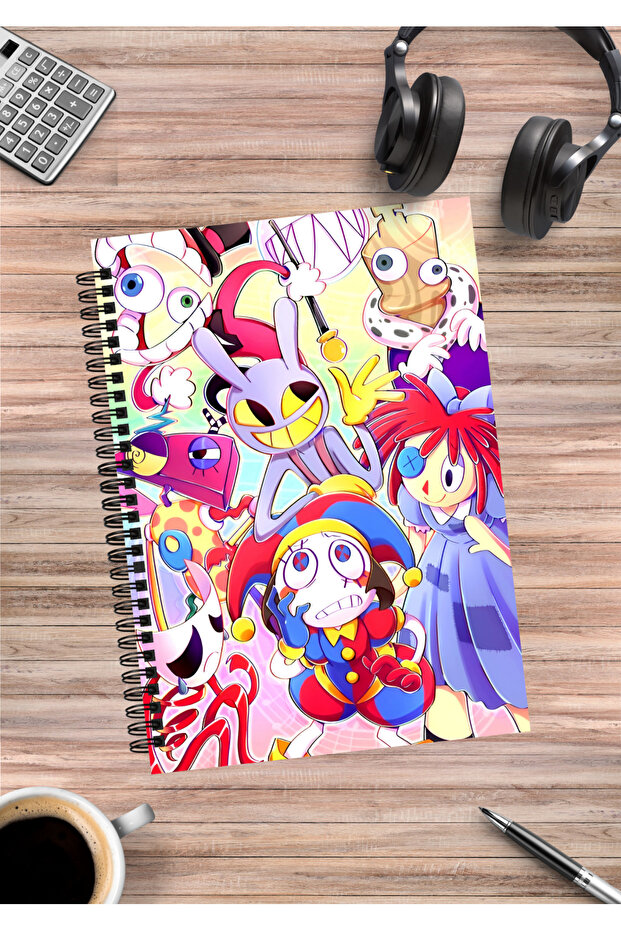 The Amazing Digital Circus Anime Spiral Notebook A5 (50 Sheets)