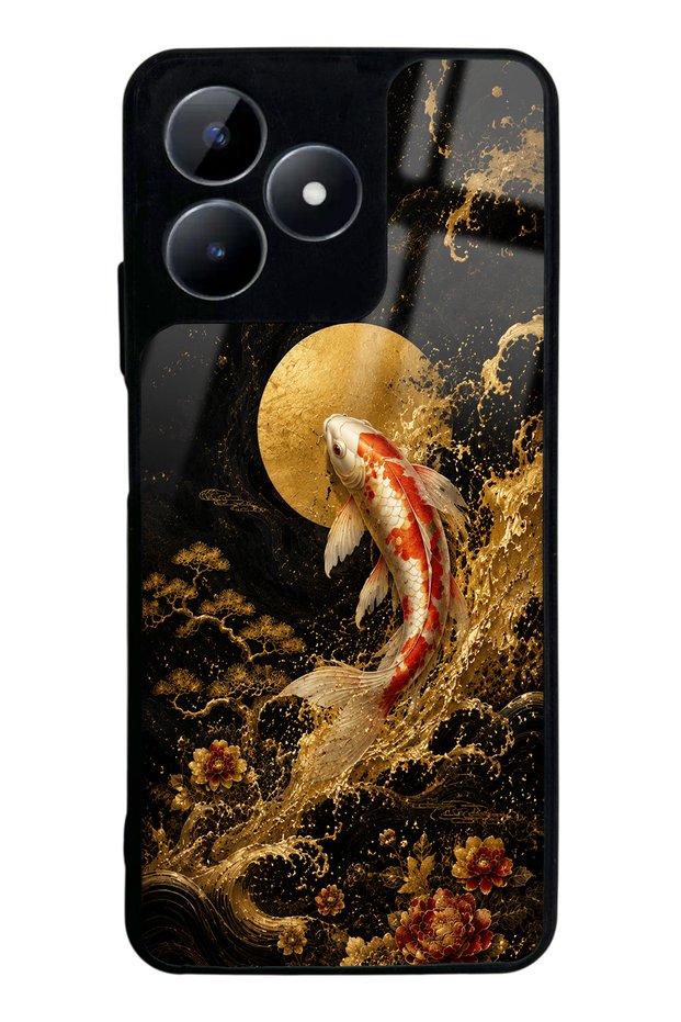 Realme C53 Golden Koi Elegance Design Glossy Phone Case