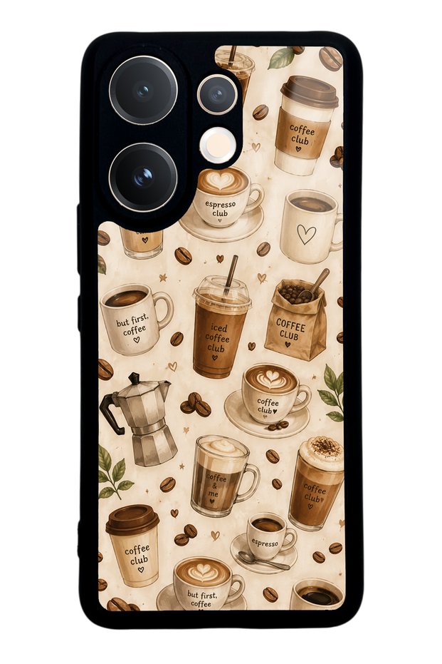 Vivo V60 Coffee Club Design Glossy Phone Case