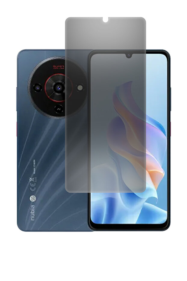 واقي شاشة ZTE Nubia A76 5G متوافق مع تقنية Matte Privacy Ghost Nano، مرن وغير قابل للكسر