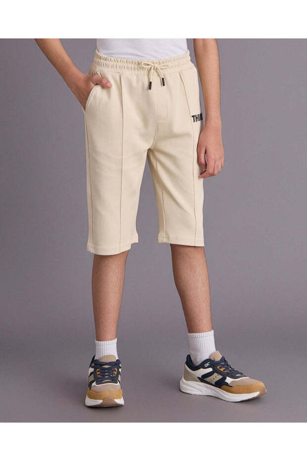 Senior Boys Beige Active Shorts