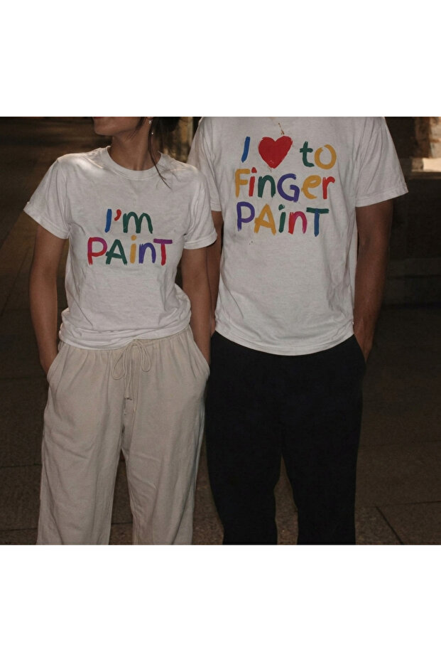 Finger Paint - I'M Paint Printed White 2-Pack T-Shirt
