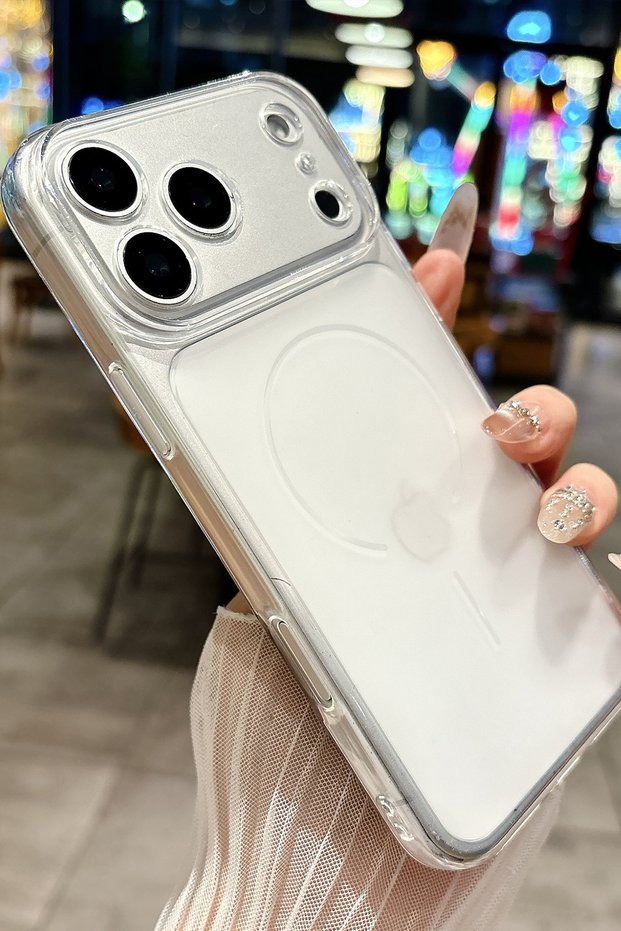 Iphone 17 pro max compatible camera bulge protection soft frosted clear silicone phone case cover