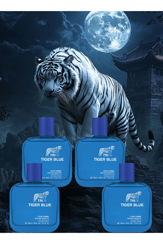 4 قطع عطر تايجر بلو 100 مل