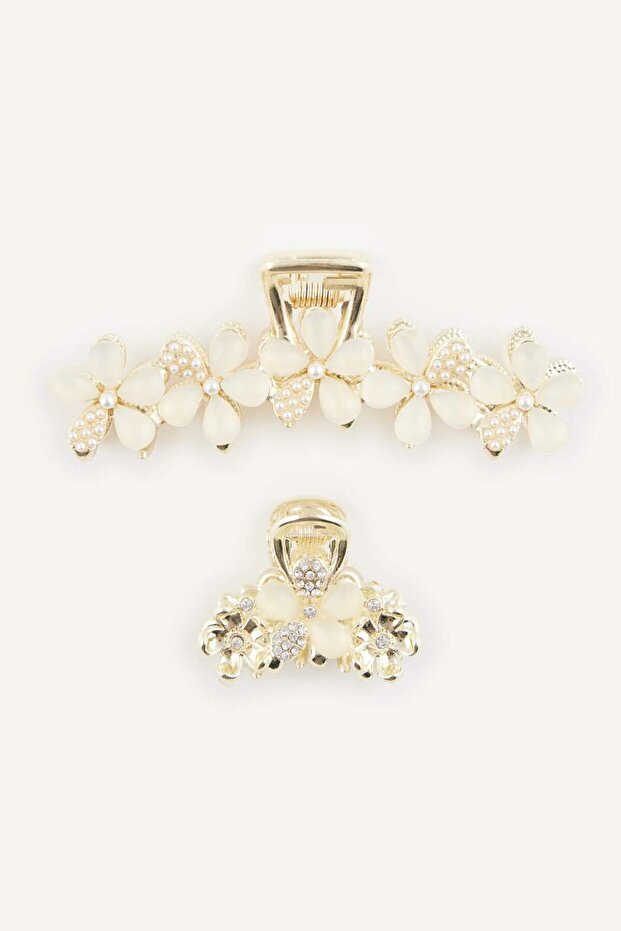Women's 2-Piece Floral Hair Clips H7692Axns