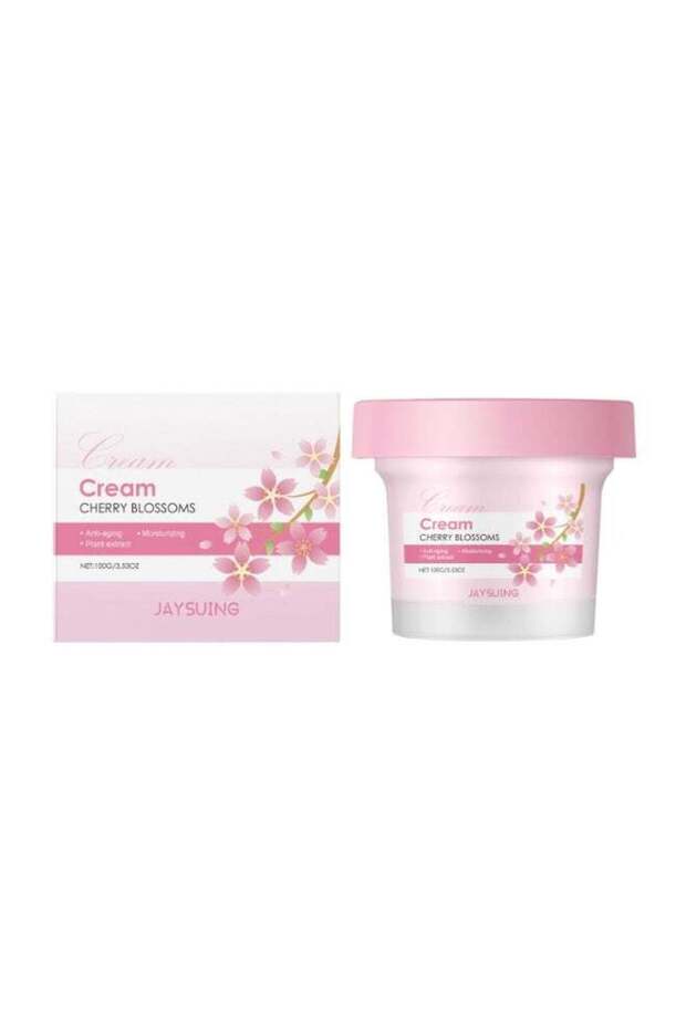 Anti Aging Cherry Blossom Face Cream with Natural Plant Extracts for Smooth Skin