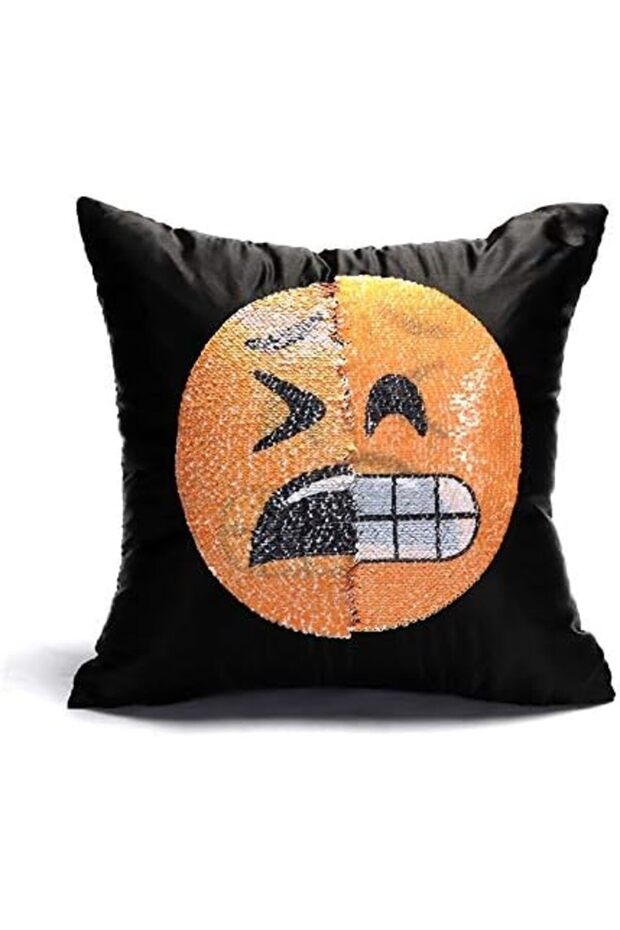 Pillow New Changeable Emoji Face Pillow Cases, Reversible Emoji Cushion Cover Changeable Face Pillowcases Decorative