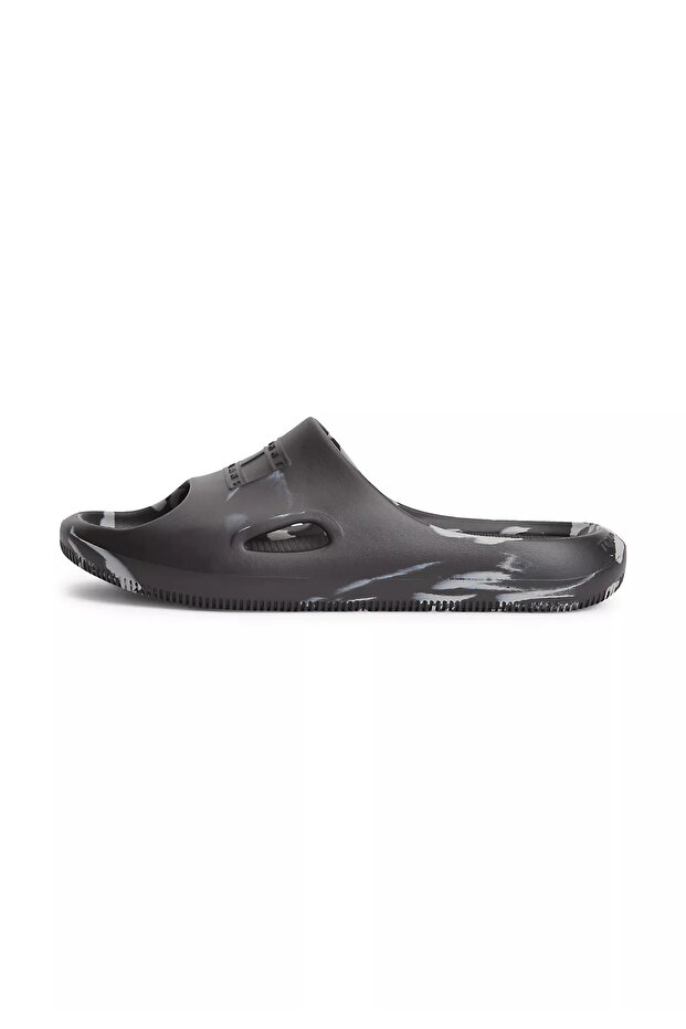 Men's Patterned Comfortable Sole Black Slippers