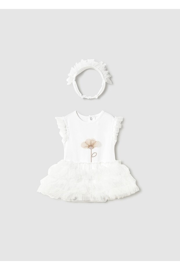 1756 Baby Girl White Dress and Headband