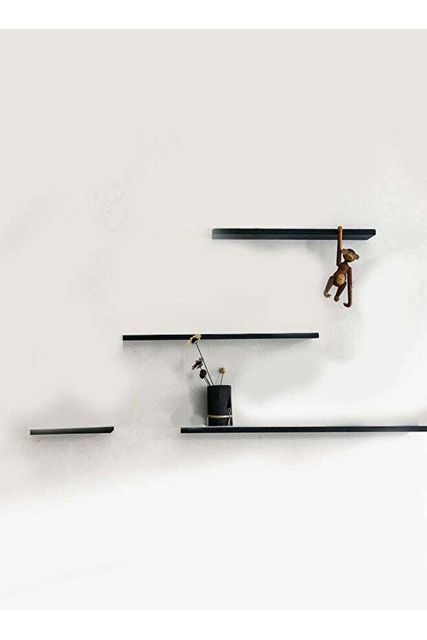 4-Piece Wall Decorative Shelves Black