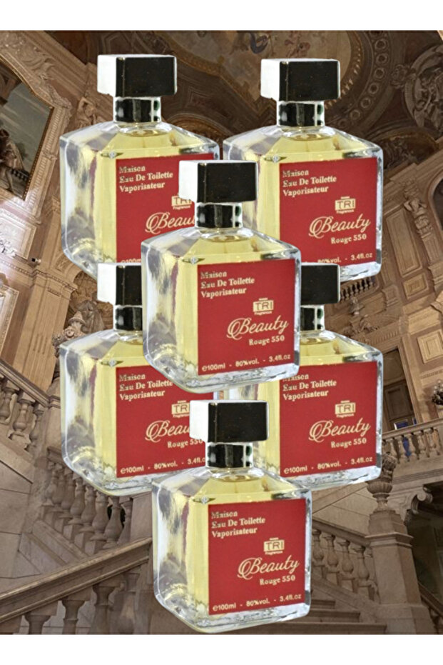 6 قطع من عطر بيوتي روج 550 سعة 100 مل