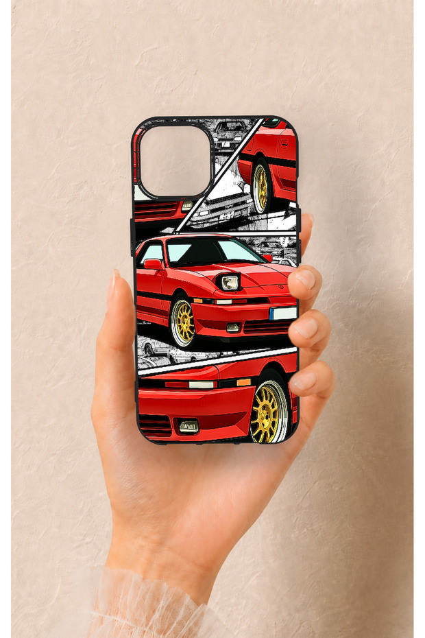iPhone 14 Compatible Red Supra Patterned Silicone Case