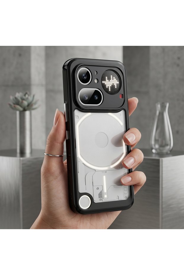 Nothing Phone (4A) Pro Case Camera Protected Shock Absorbing Transparent Back Cover Black