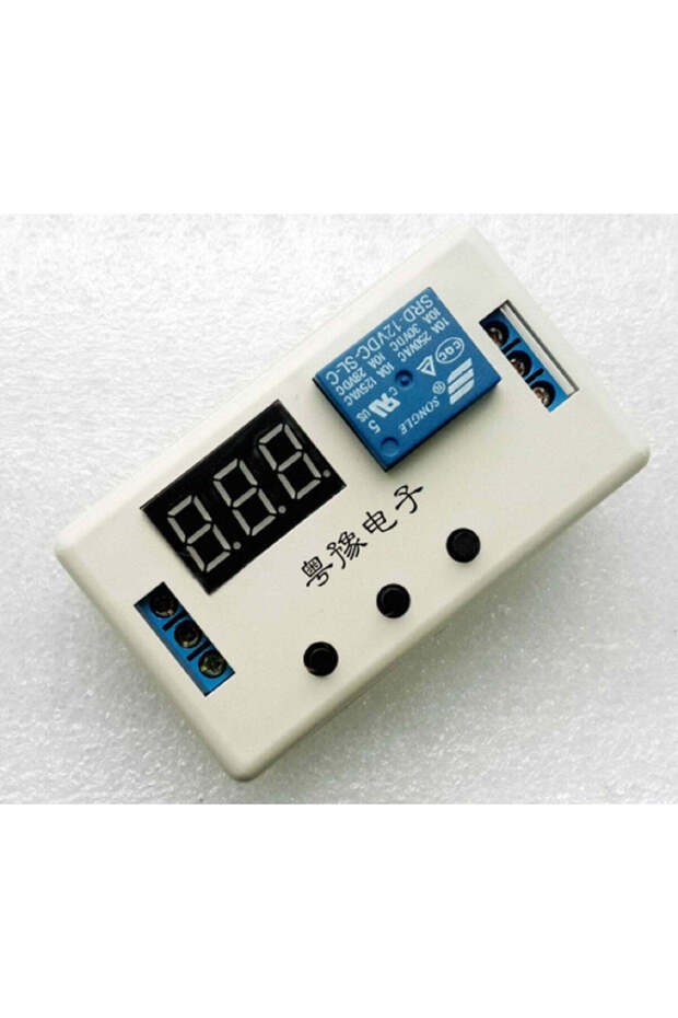 6A6 12V LED Display Digital Programmable Timer Timing Relay Module Self-lock Switch (WITH CASE)