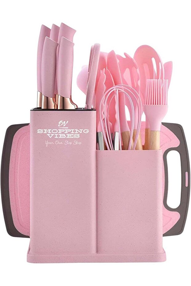 19pcs Kitchen Utensils Set: Professional & Stylish Chef Tools. Ideal Wedding Gift for Home Chefs.