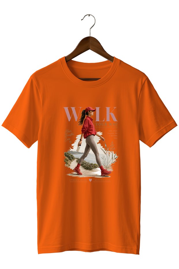 Hiking Themed Trekking Printed T-Shirt Sports T-Shirt
