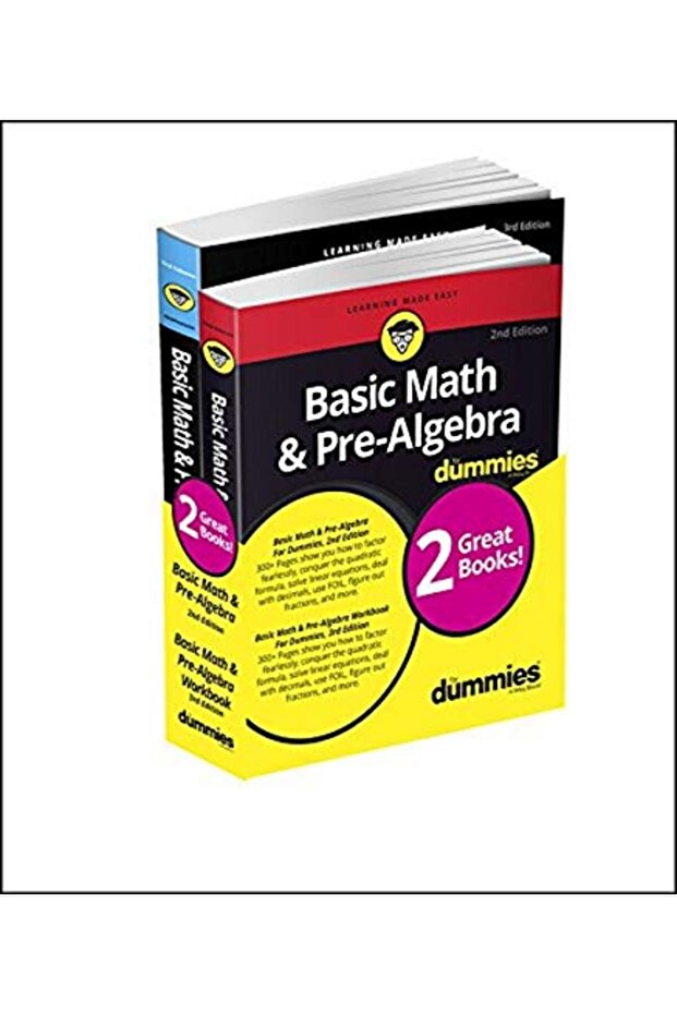 Basic Math And Prealgebra For Dummies Book Workbook Bundle