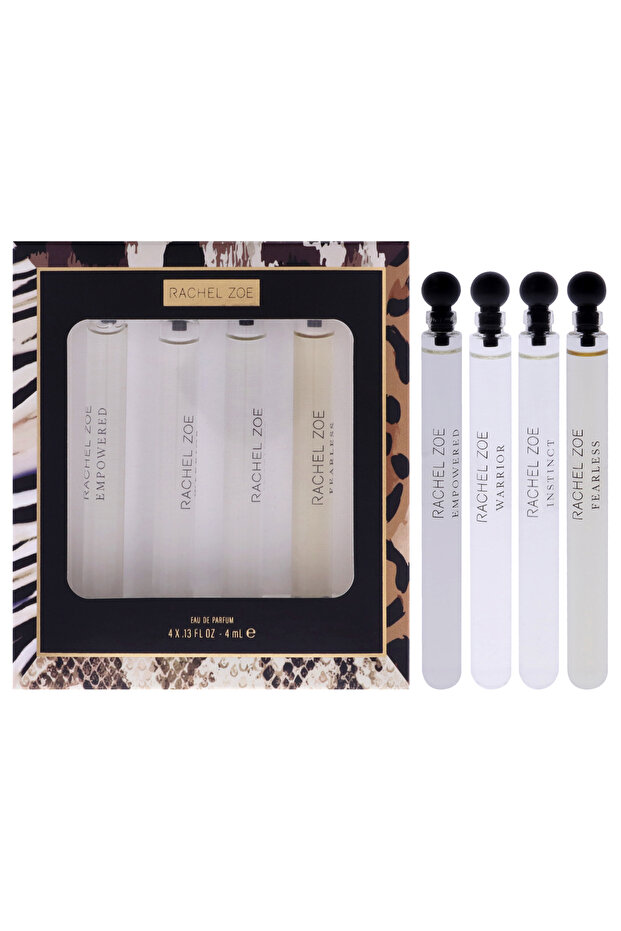by for Women - 4 Pc Mini Gift Set 0.13oz Fearless EDP Spray, 0.13oz Warrior EDP Spray, 0.13oz Instinct EDP Spray, 0.13oz Empowered EDP Spray