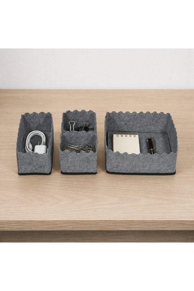 Felt Retro Drawer Organizer Set of 4