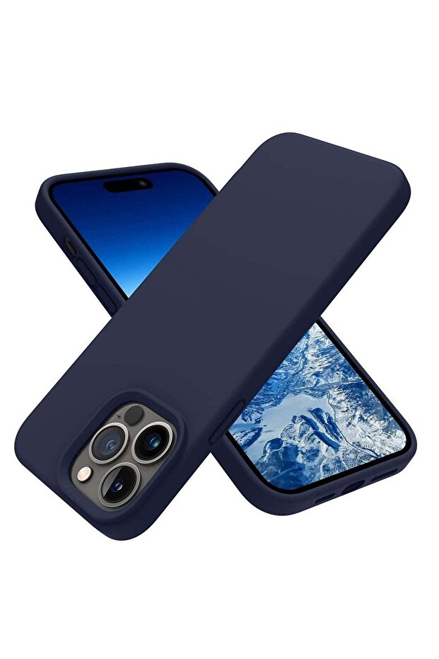Designed for iPhone 14 Pro Max Case, Silicone Shockproof Slim Thin Phone Case for iPhone 14 Pro Max 6.7 inch (Midnight Blue)