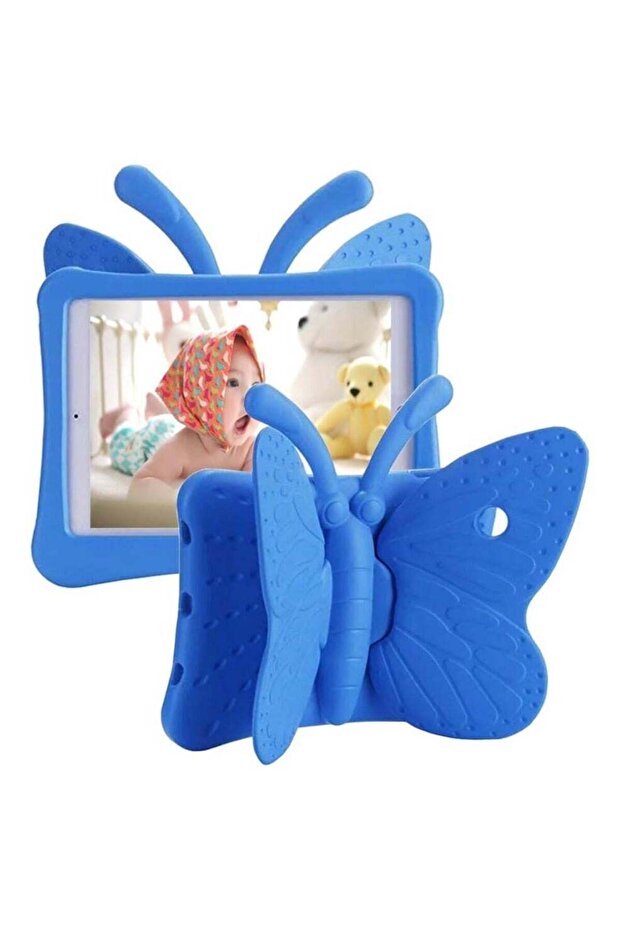 Case, Light Weight Shockproof EVA Foam Protective Tablet Stand Cover Holder for Apple iPad Air/ Air 2 iPad 9.7 2017/ 2018 - Cute Butterfly, Blue