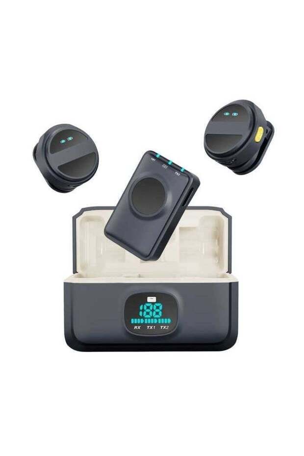 SX21 Magnetic Lavalier Clip Wireless Microphone – Dual Mic System