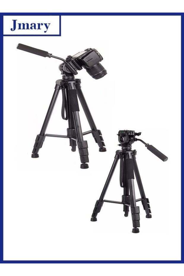 Hydraulic Fluid Head Tripod Stand KP‑2599 – Professional Aluminum 360° Panoramic DSLR & Video Monopod Combo