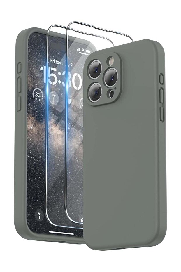 Design for iPhone 15 Pro Max Case, Liquid Silicone [2 x Screen Protectors & 1 x Lanyard]