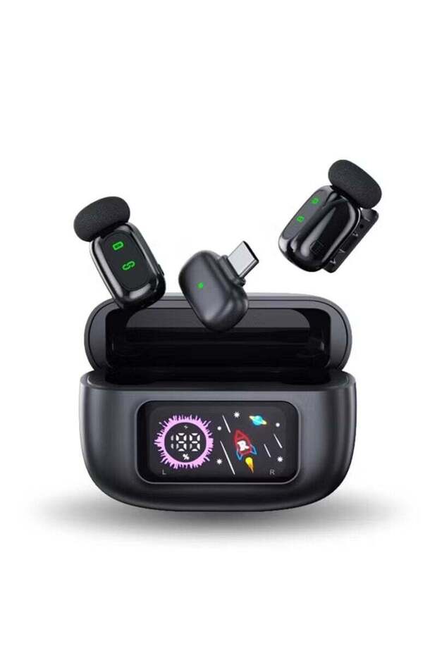 T80 Wireless Lavalier Microphone with Noise Reduction, Plug & Play Clip-On Mic for Smartphones