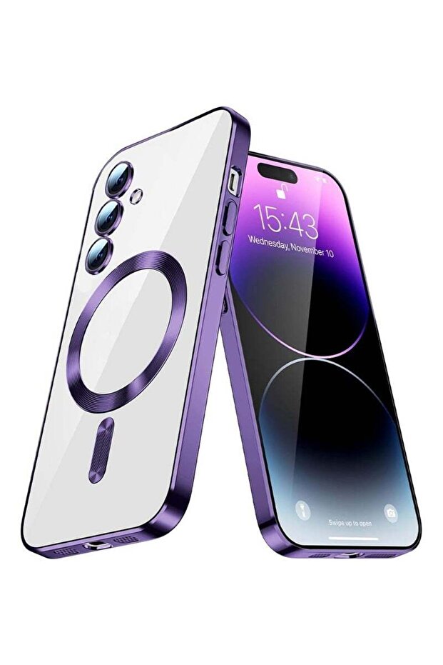 Magnetic Case for Samsung Galaxy S25+ Plus, [Magnetic Charging] 360° Camera Lens Shockproof