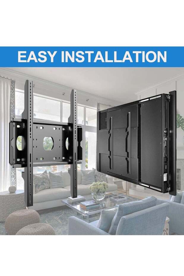 TV Wall Mount for Most 42-90 Inch TVs, Ultra Slim Support TV Mural Up to VESA 750x500mm Heavy Duty 220lbs Load