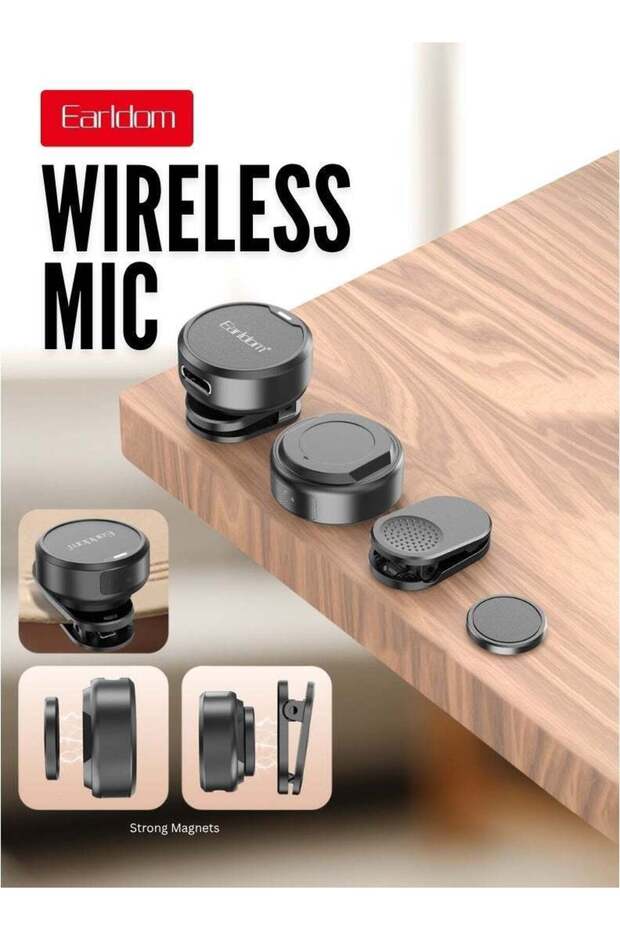 Wireless Lavalier Lapel Microphone for iPhone - Lightning Dual Mic with Magnetic Clip, Noise Reduction, 25m Range