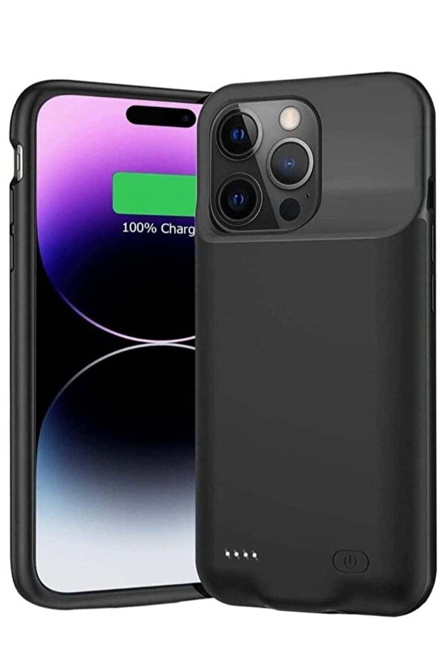 Battery Case For iPhone 14 Pro, (3500 mAh) Portable Protective Case Rechargeable Extended Battery Pack Compatible With iPhone 14 Pro Charging Case (14 Pro 6.1 inch) - Black