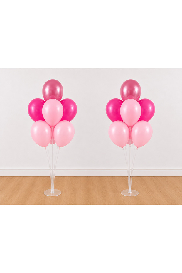 Pink Fuchsia Chrome Pink 14 Balloons 7 Pieces 2 Pieces