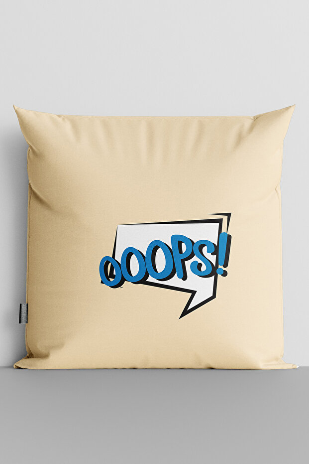 Ooops Written Popart Double Sided Digital Printed Throw Pillow Cover - 3143